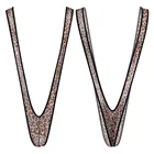 ChicTry мужские леопардовые принты цельные тянущиеся глубокие V-образные Манкини стринги Нижнее белье женские купальники