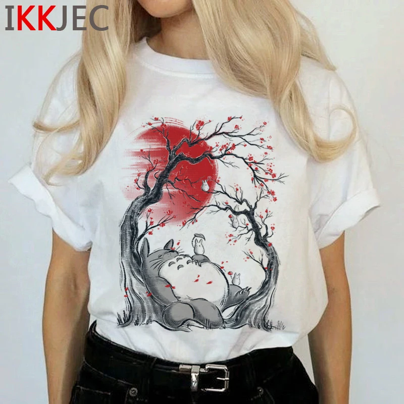 Женская футболка с забавным рисунком Тоторо Хаяо улзанг смешной мультяшный Топ в