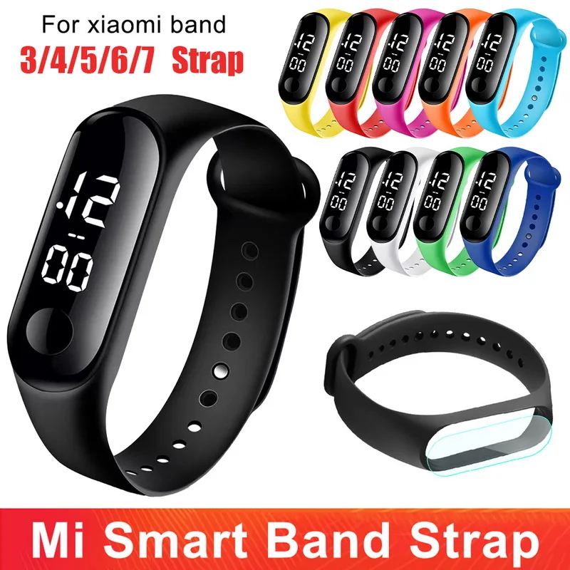 

New Strap For Xiaomi Mi Smart Band 7 6 5 4 3 Watchband Bracelet Replacement Sport Wrist Color TPU Wristband Bracelet Original