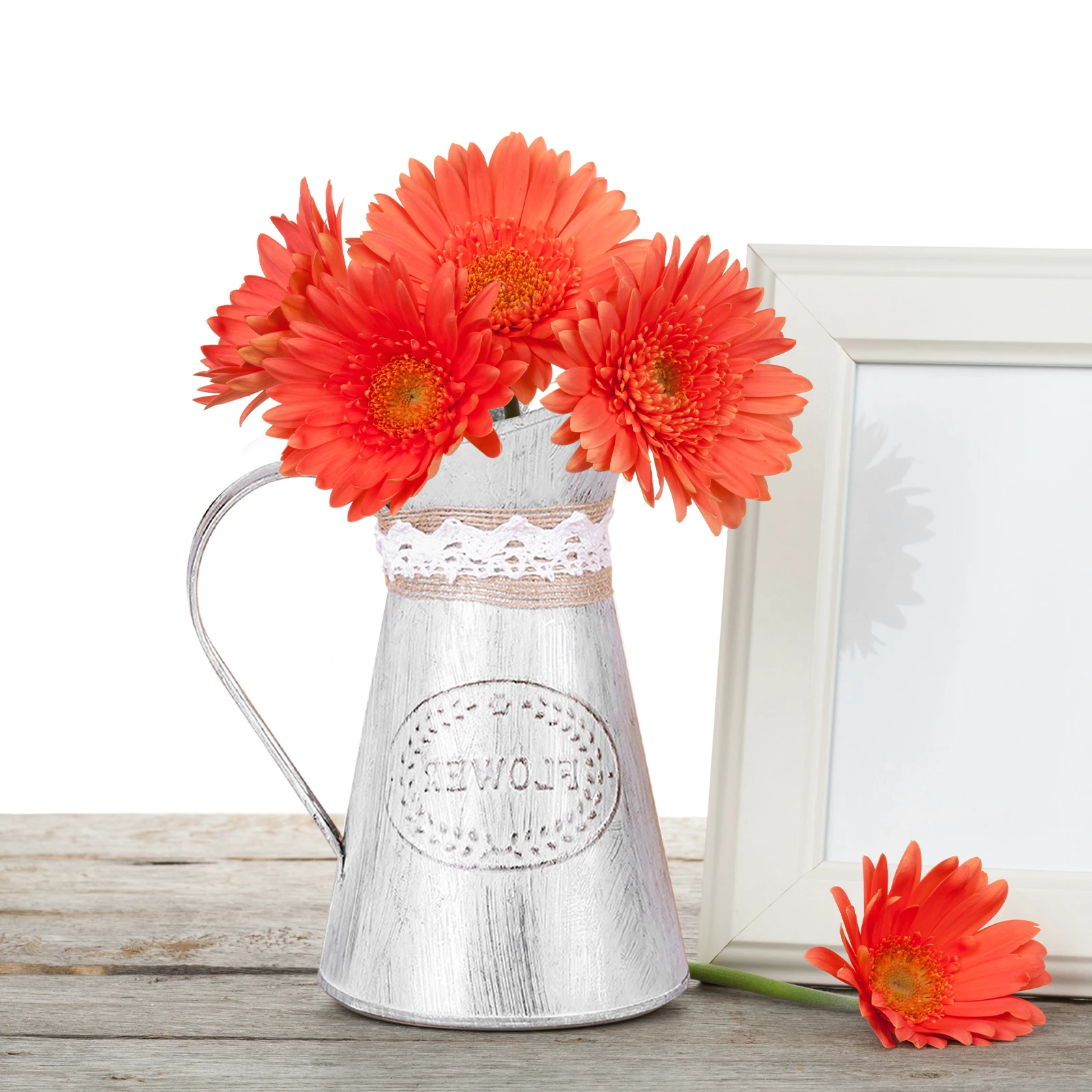 Металлическая шикарная ваза во французском стиле высокая декоративная с