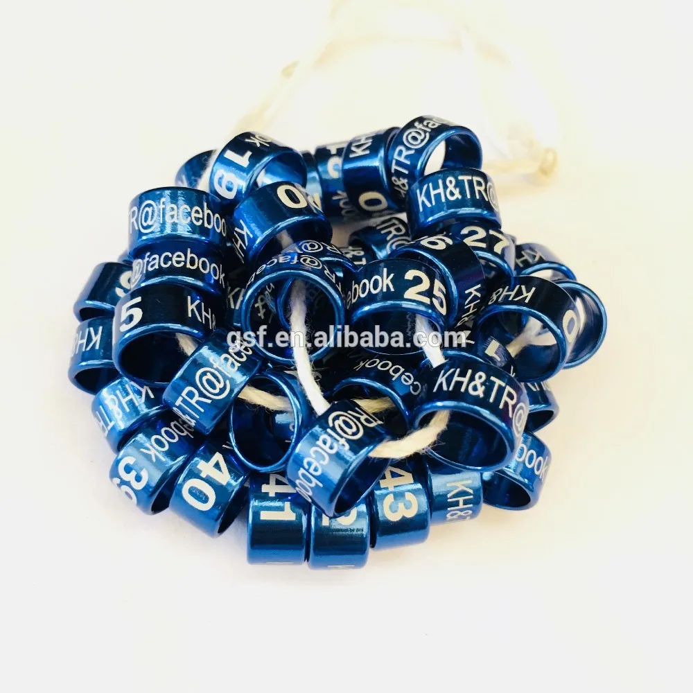 50 шт. последние высококачественные алюминиевые голубиные ножные кольца для