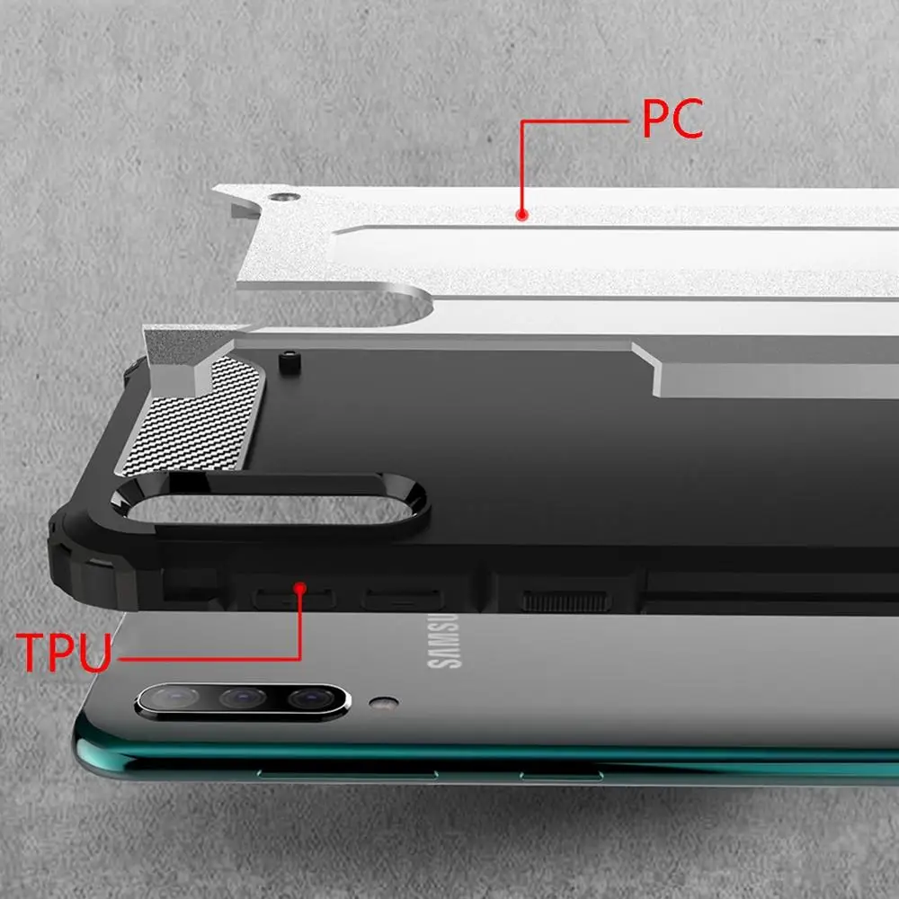 HAWEEL For Galaxy A70 / A60 /Galaxy A50/Galaxy A40 A30 Magic Armor TPU + PC Combination Case | Мобильные телефоны и