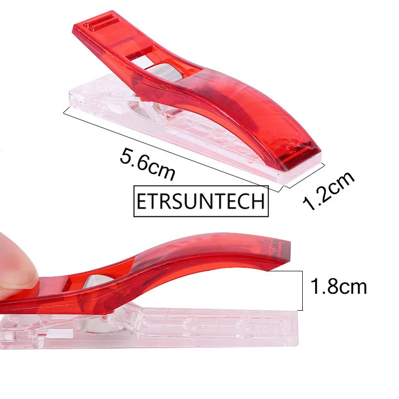 5000 unids/lote de Clips de pl&aacute;stico de PVC de gran tama&ntilde;o para Patchwork, costura, manualidades, Clip para acolchado de edred&oacute;n de 5,6x1,2x1,8 CM, venta al por mayor-2
