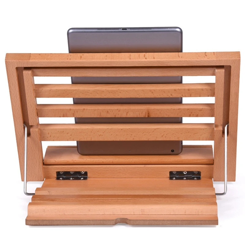 Складная деревянная полка для рецептов регулируемая книжная подставка чтения