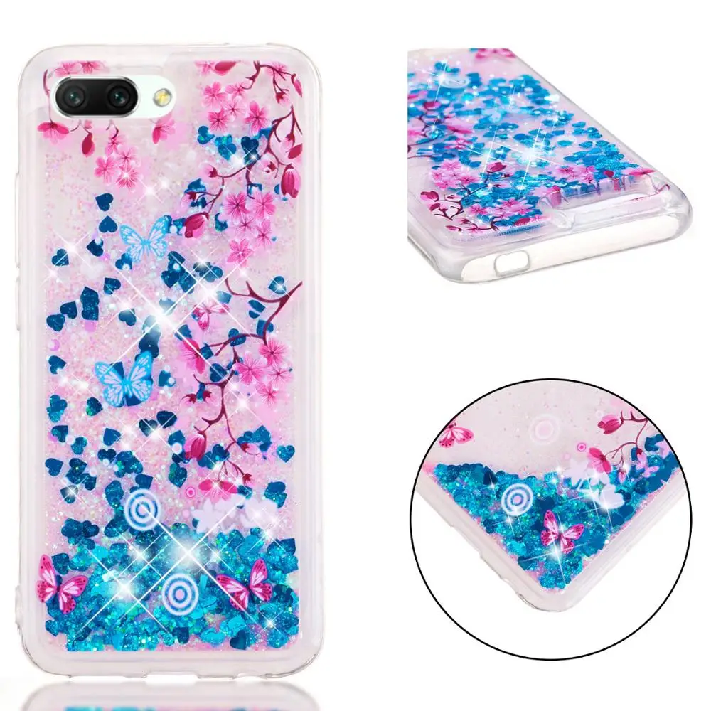 Динамический с блестками и жидкостью чехол сияющими для Honor 10i 10 9 8s 8A 8 Lite 7X 7C 7A 7 6A 6C