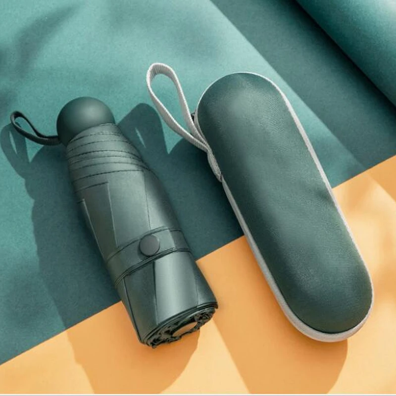 

Small Mini Capsule Pocket Light Umbrella with box Windproof Folding Umbrellas Travel Compact Rain Umbrella Men Travel UMBRELLA