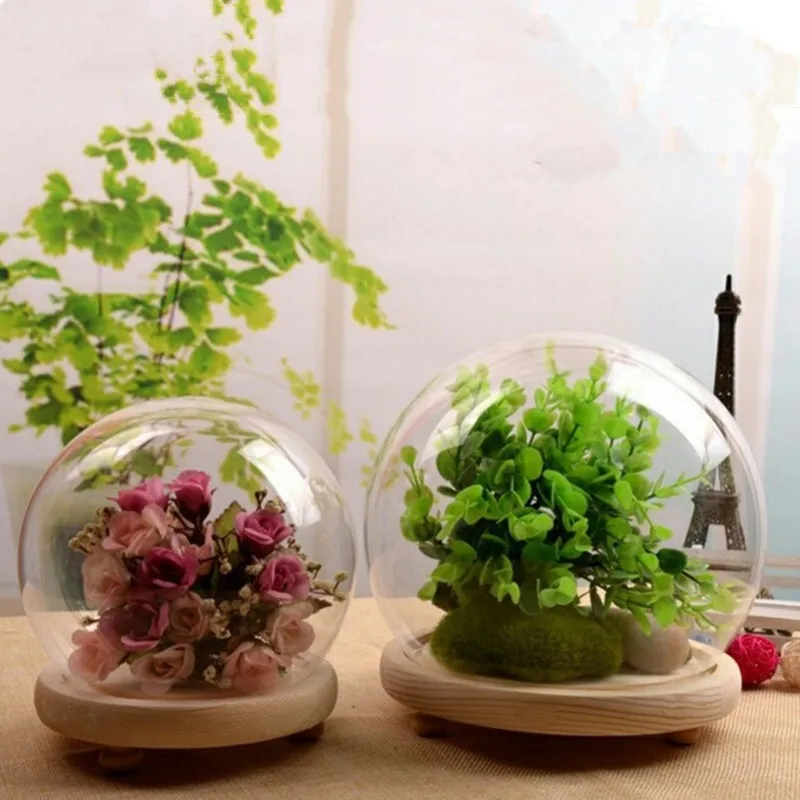 Ваза декоративная стеклянная диаметр компл./упак. = 15 см 18 Круглый купол