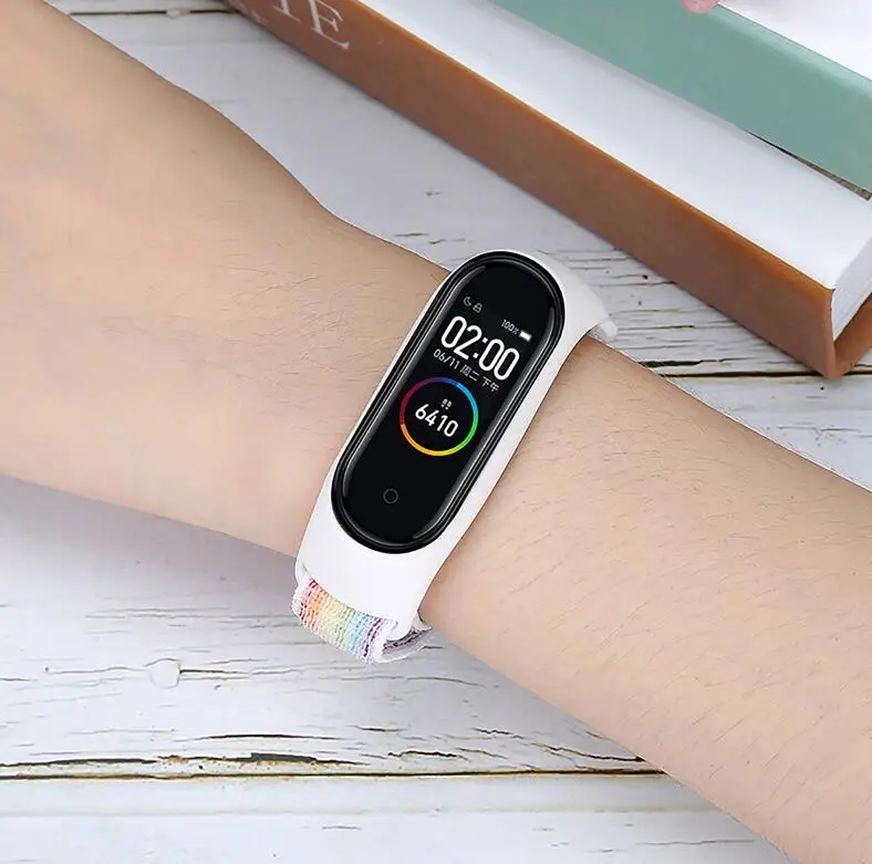 50 шт. нейлоновый ремешок для Xiaomi mi 4 3 сменный Браслет mi band 4 band 3 спортивный браслет дышащий браслет для mi band 3 4