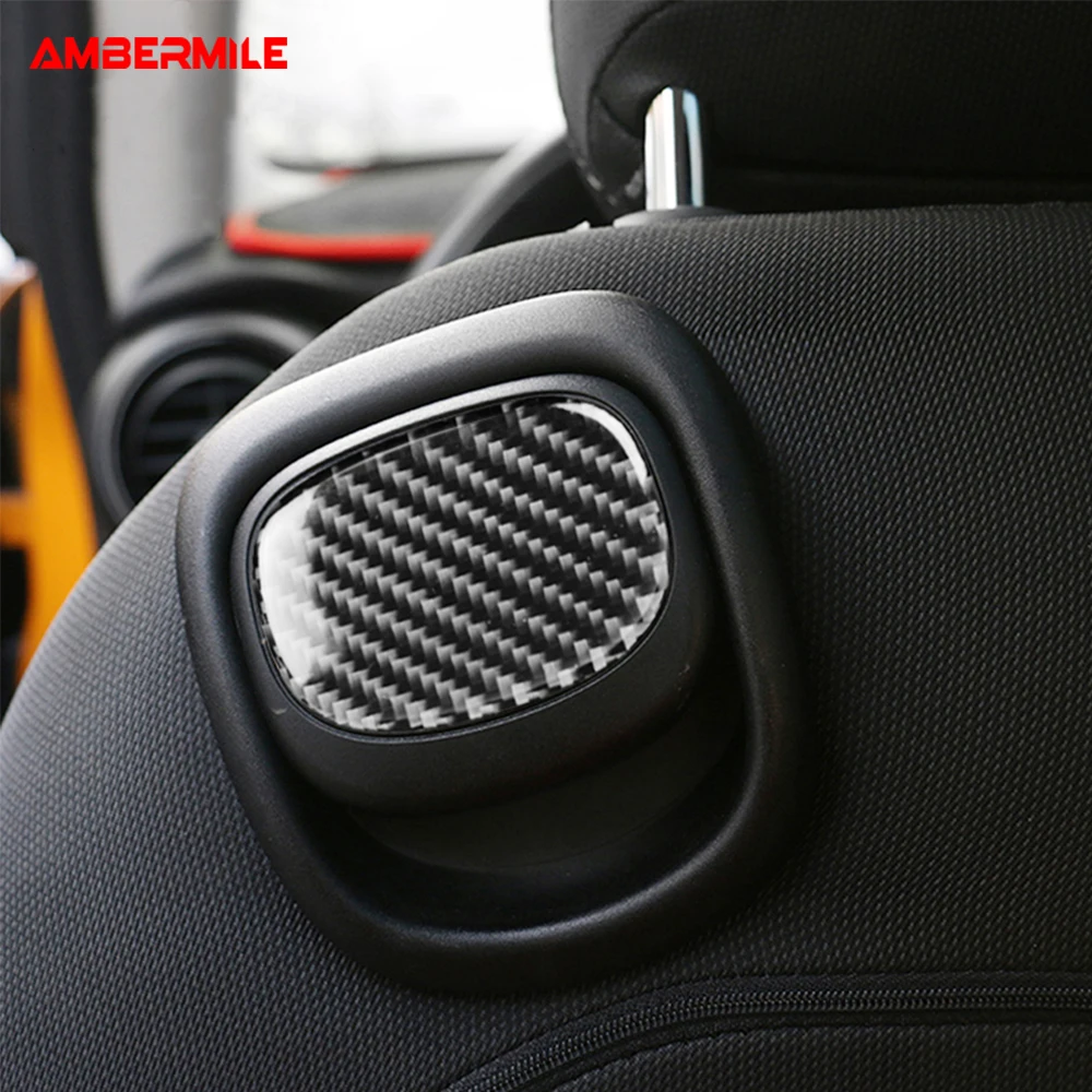 

AMBERMILE 2PCS Carbon Fiber for Mini Cooper F55 F56 Accessories Car Interior Trim Seat Handle Sticker Cover Decals Car Styling
