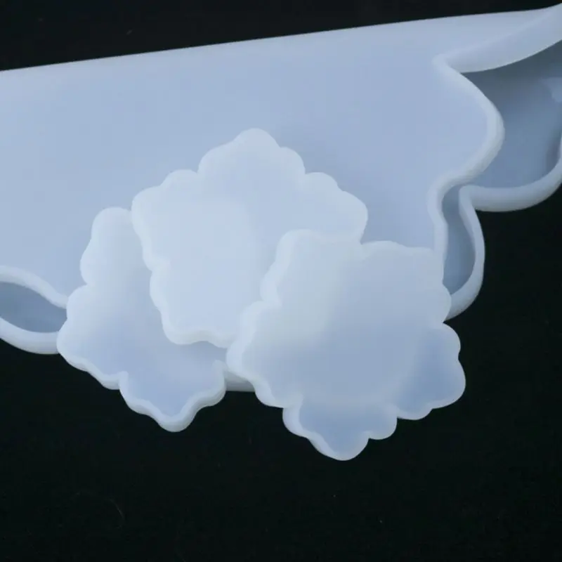 

Crystal Epoxy Resin Mold Flower Coaster Casting Mould Handmade DIY Crafts Tool