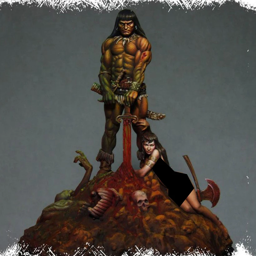 1/24  ancient warrior stand  include base Resin figure Model kits Miniature gk Unassembly Unpainted