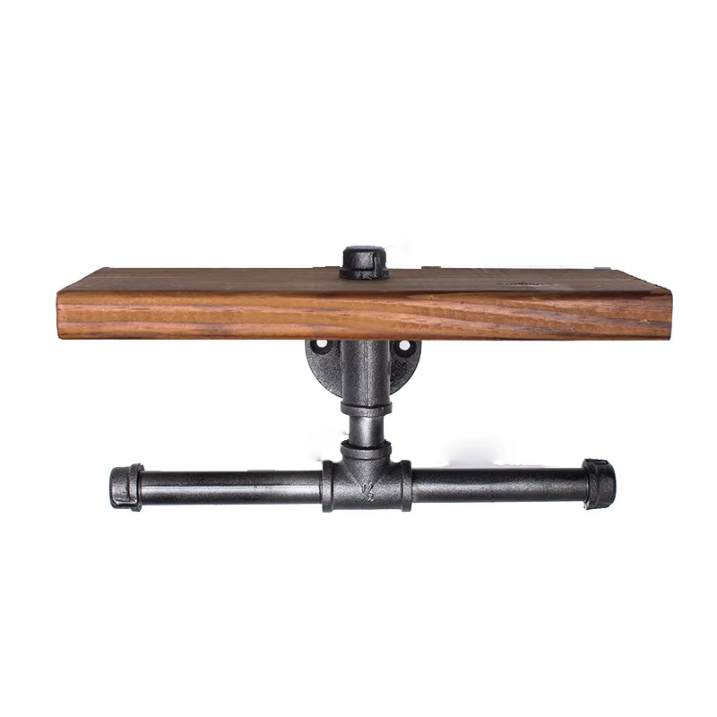 

Industrial Style Paper Towel Holder Bathroom Decoration Water Pipes Paper Towel Rack Tissue Holder Toilet Accessories Bath Shelf