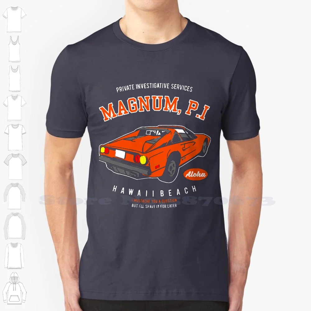 

P.I Summer Funny T Shirt For Men Women Pi 80S Automotive Beach Car Hawaii Hawaiian Pi P I Tom Selleck Tv Tv Series Vintage