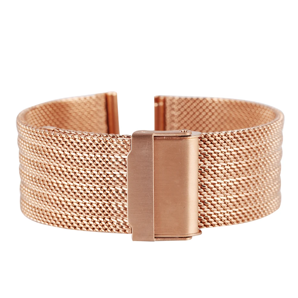 Ремешок для часов из нержавеющей стали под розовое золото 18/20/22/24 мм|Ремешки