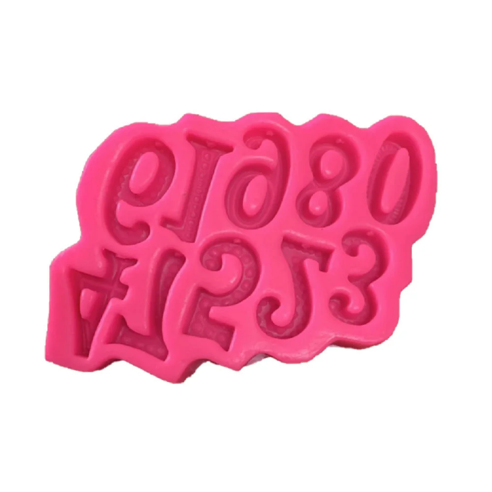 Силиконовая форма для помадки с 3D цифрами инструмент украшения тортов кексов