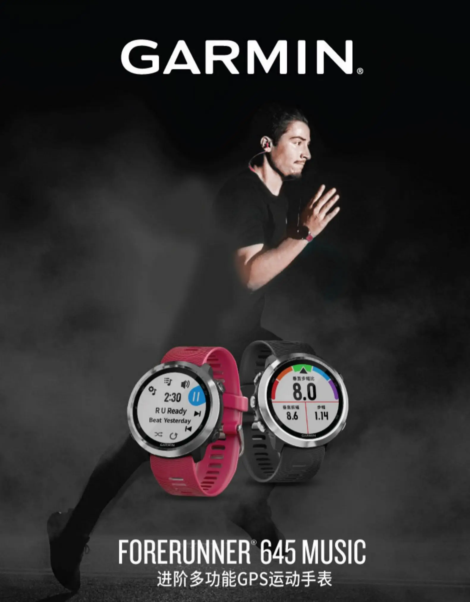 Оригинальные gps часы Garmin Forerunner 645 музыка, часы для бега с gps оплатить NFC платежи на запястье Монитор сердечного ритма smartwatch для мужчин
