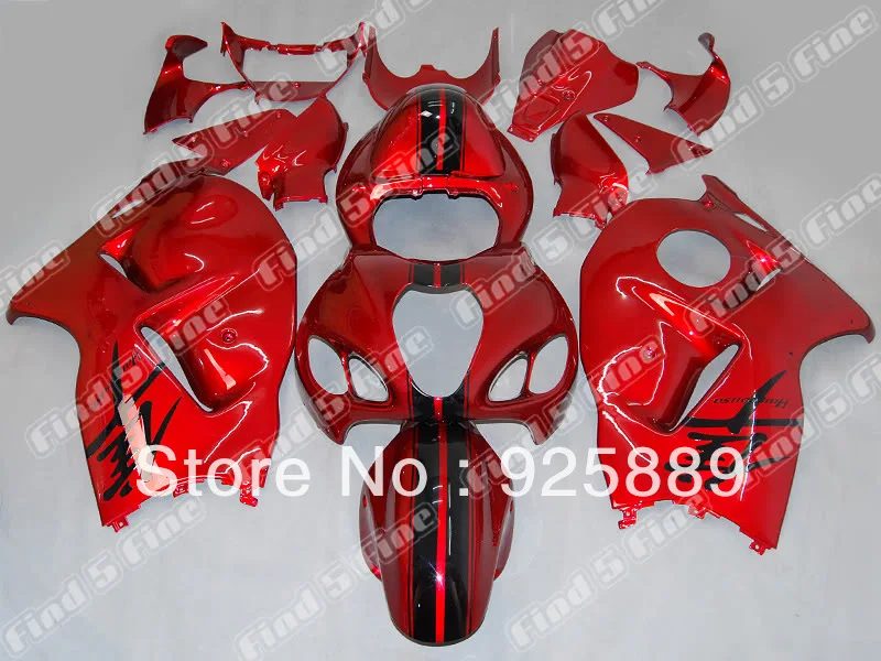 

red black fairings for GSXR1300 96 97 98 99 00 01 02 03 04 05 06 07 Injection mold GSXR 1300 GSX R1300 1996 2007 fairing kit