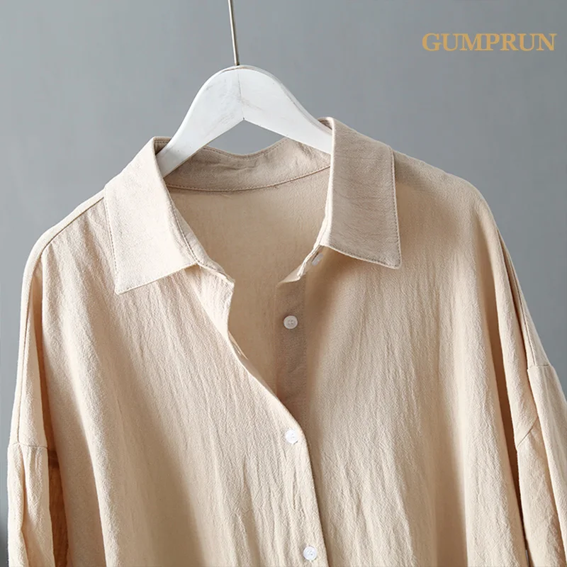 Женское длинное платье рубашка в Корейском стиле хлопковое пляжное большого