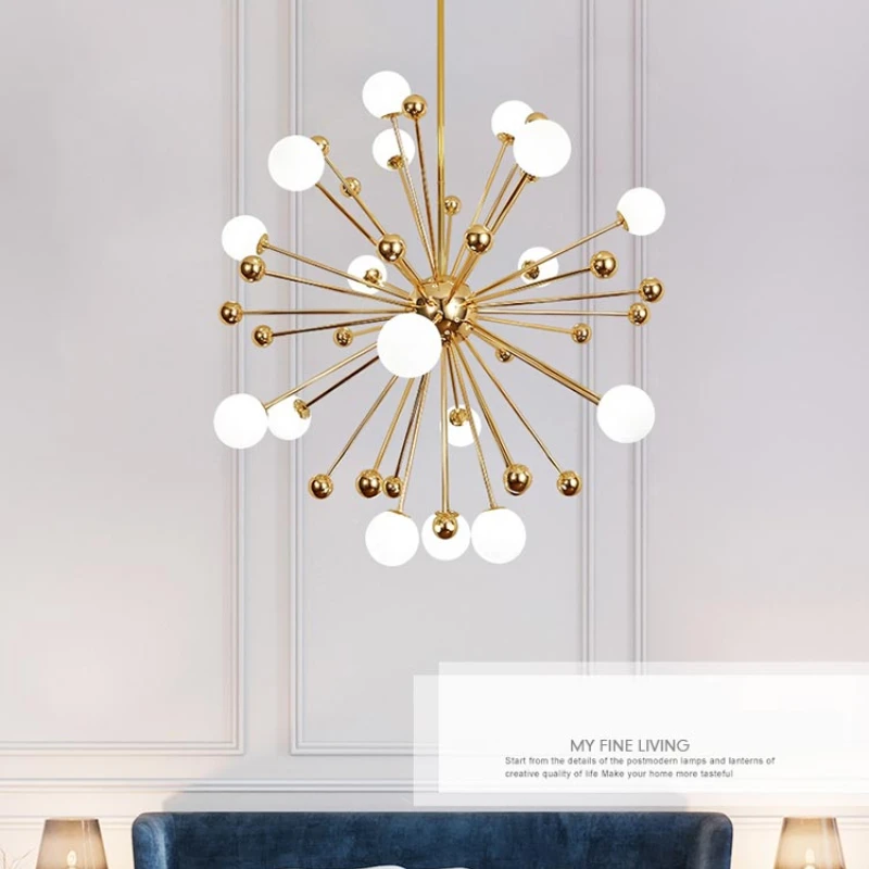 Стекло Светодиодная лампа современный дизайн потолочная люстра Гостиная