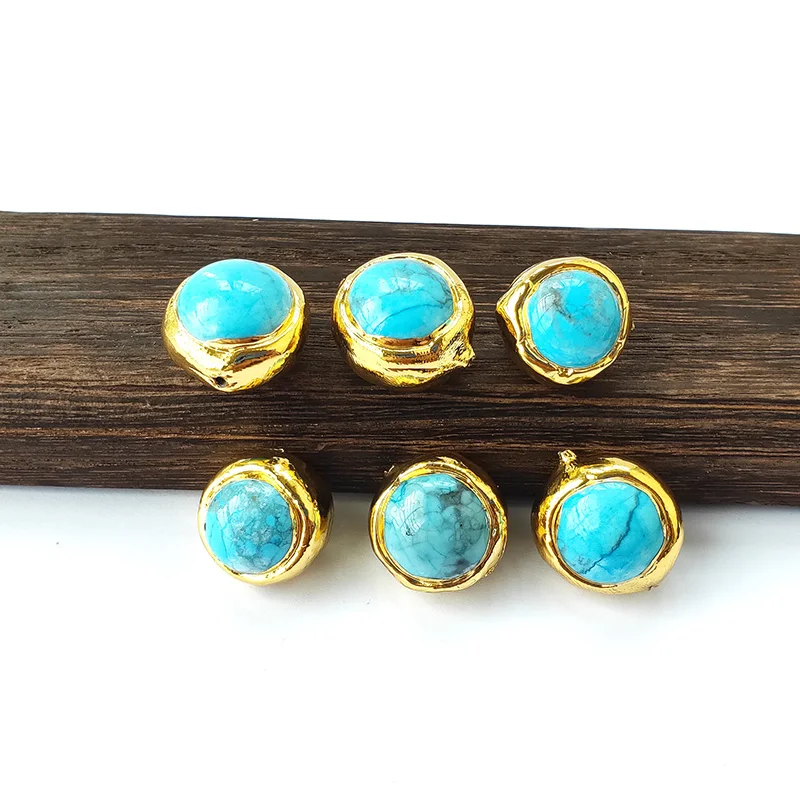 10 шт. новый дизайн синие хаулитовые камни соединитель бисера драгоценный камень