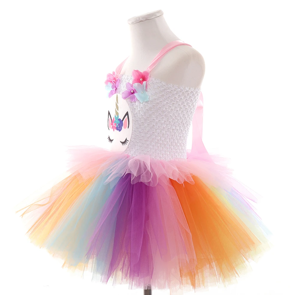 POSH DREAM Christmas Fluffy Girl Princess Unicorn Dress Gorgeous Backless Long Tail Wedding Kids Halloween Cosplay | Детская одежда и