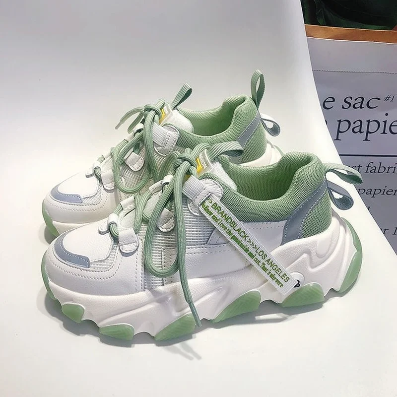 

Женские сетчатые туфли на платформе, высококачественные кроссовки на платформе, удобная и дышащая обувь, повседневная обувь для студентов, 2021