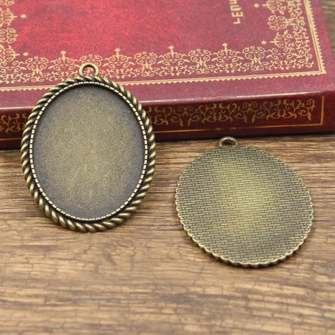 Серебряные оправы для кулонов 2 шт  hroryn