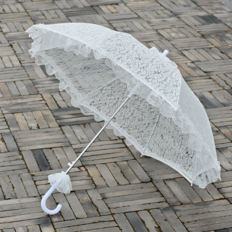 Белый Свадебный зонт ручной работы кружевной аксессуары для фотосъемки