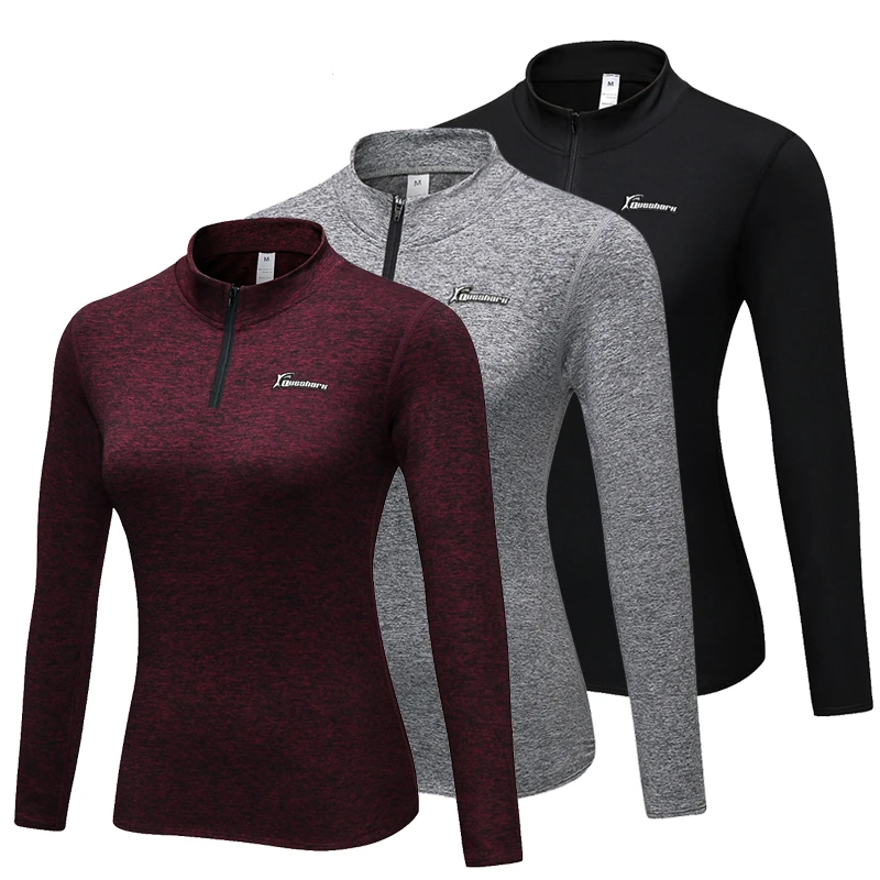 Профессиональная женская осенне зимняя теплая флисовая куртка для бега рубашка