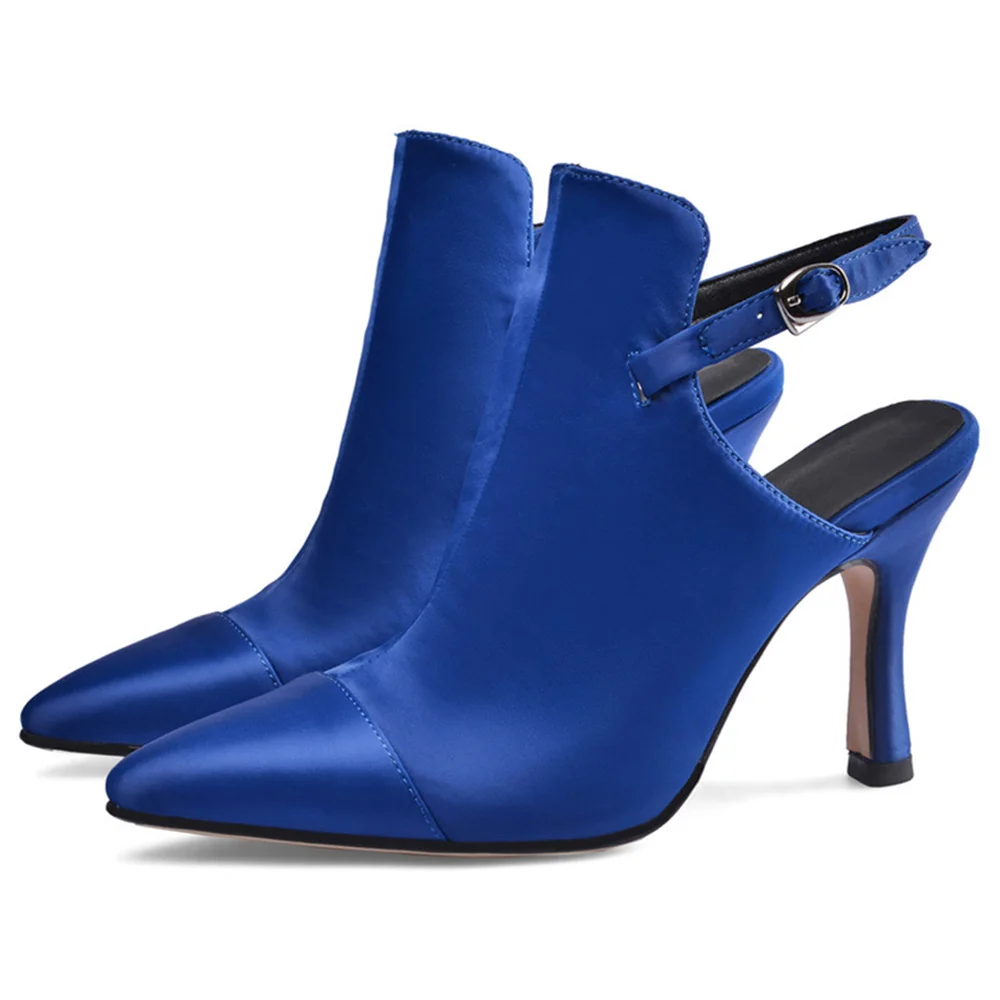 

Aiyoway New Spring Sexy Pointed Toe High Heels Slingback Women Pumps Stilettos Ankle Buckle Strap Office Ladies shoes Big Size