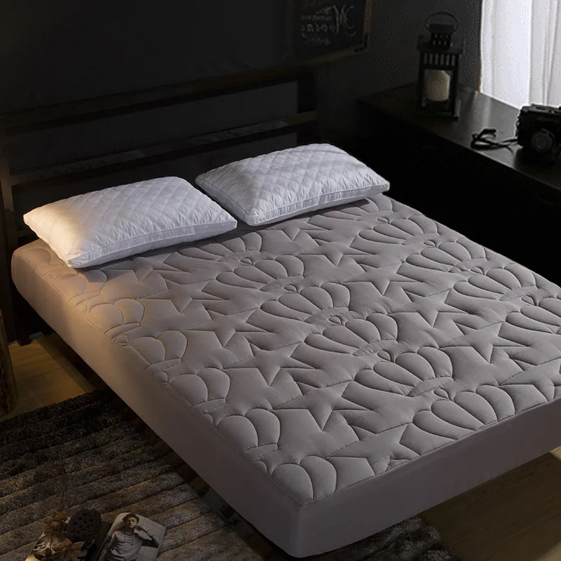 Однотонный стеганый водонепроницаемый чехол для матраса с тиснением простыня
