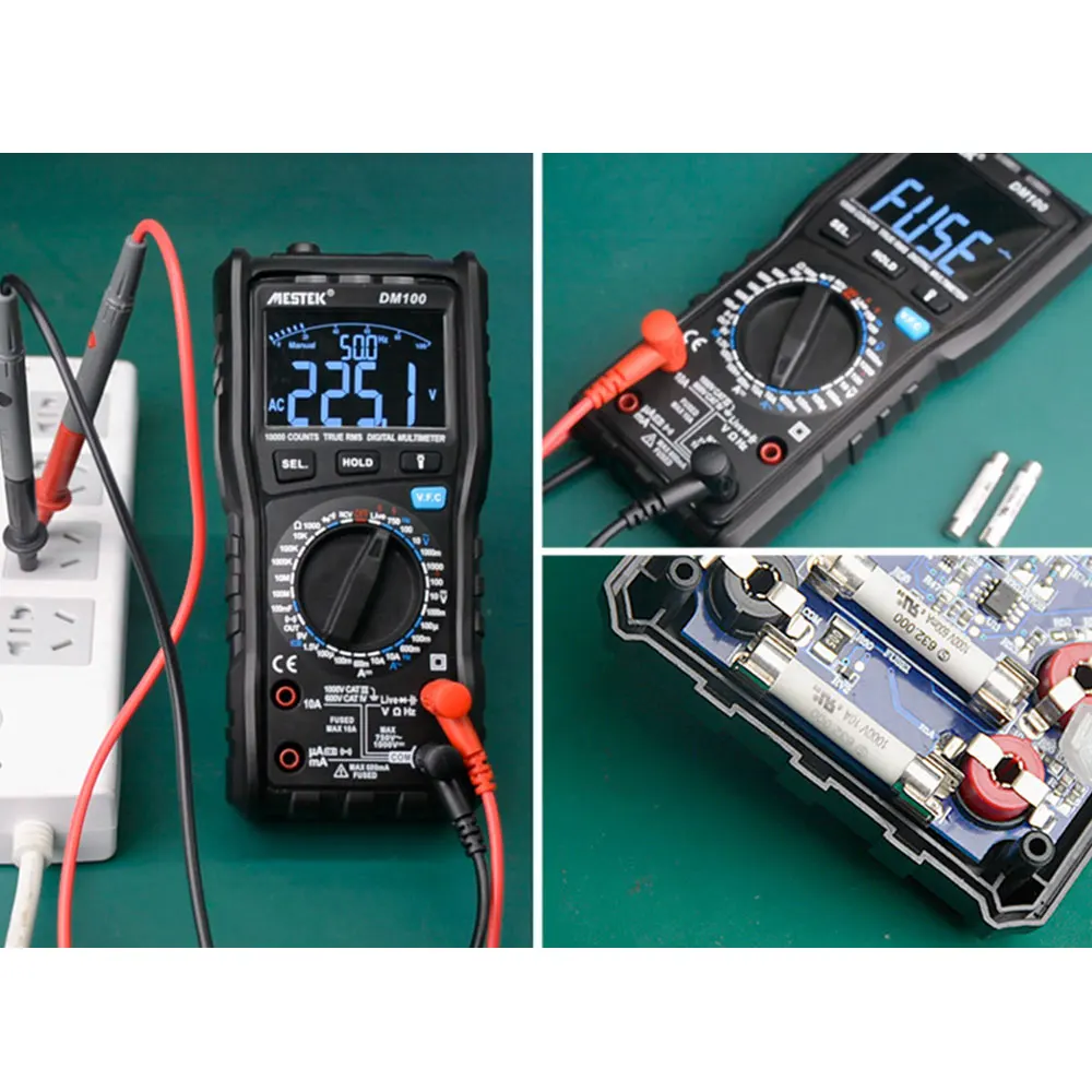 MESTEK DM100 цифровой мультиметр высокая скорость умный двухъядерный T rms NCV