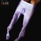 Мужские тонкие облегающие брюки 70D, длинные леггинсы, гладкие Суперэластичные обтягивающие колготки для танцев и йоги, пижамное трико, Колготки с открытой промежностью