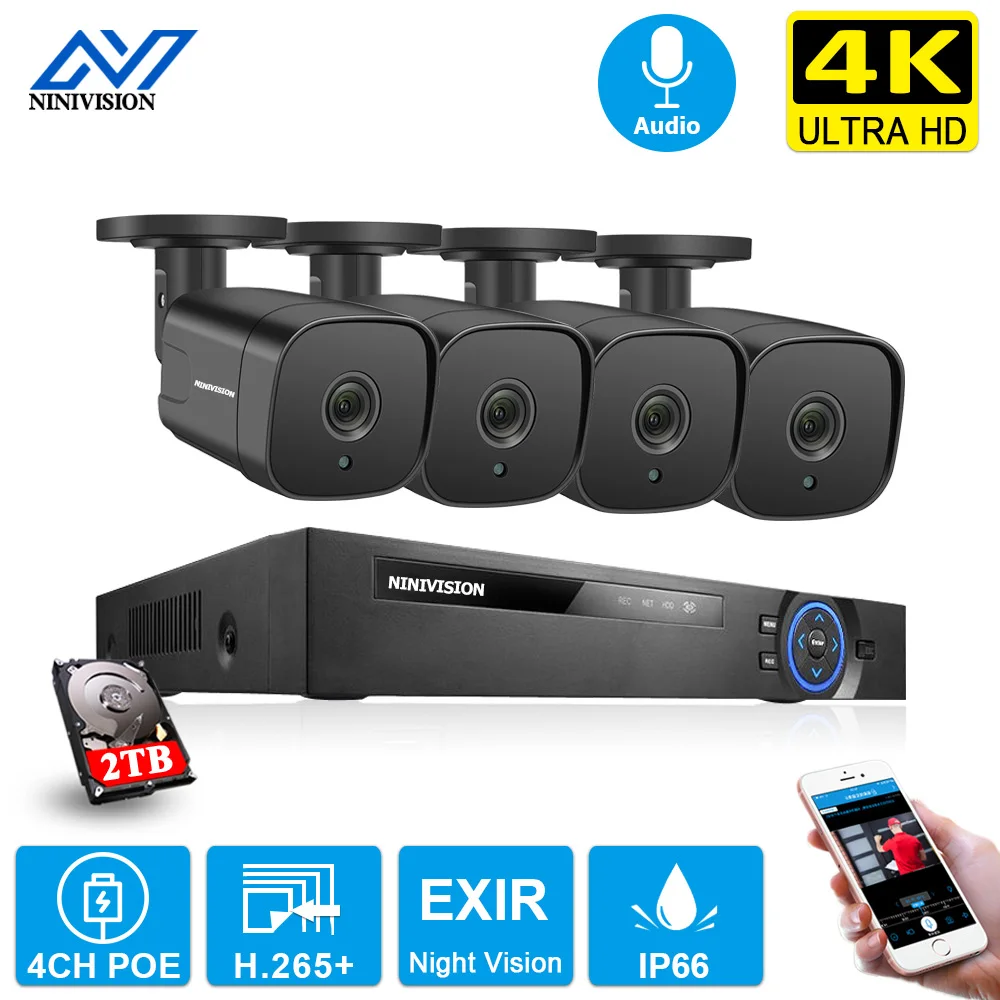 

Система видеонаблюдения Sony IMAX335 H.265, 4 канала, 4K POE, 8 Мп, уличная водонепроницаемая IP-камера с аудио и сигнализацией, p2p