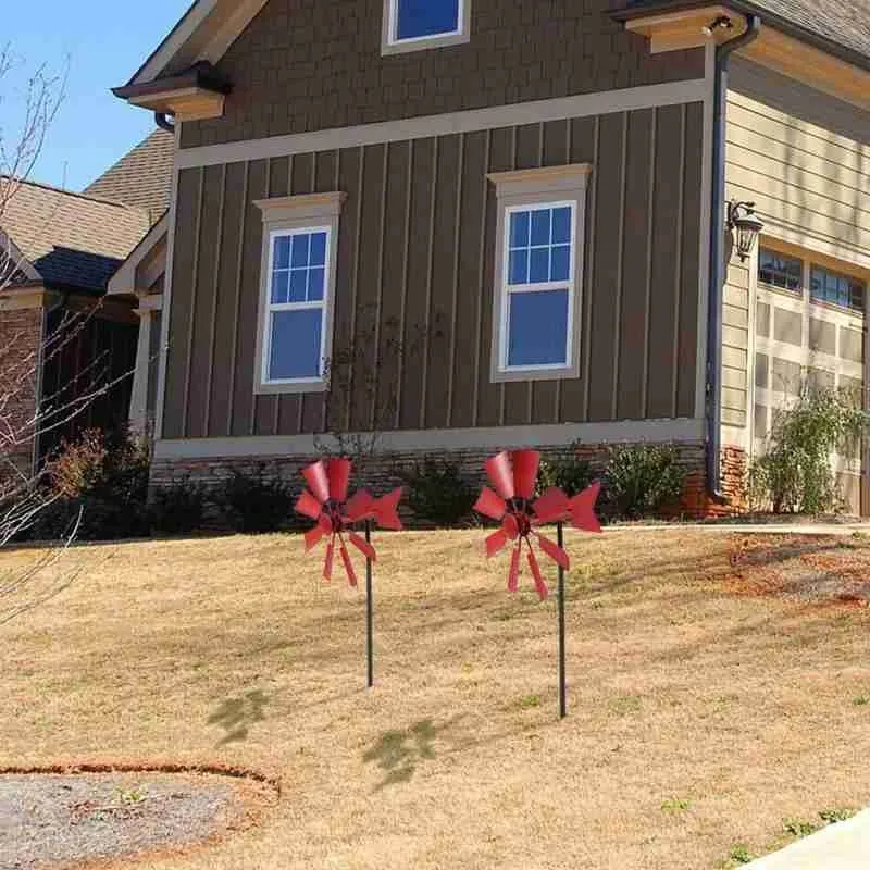 

Pastoral Wrought-iron Garden Rotating Windmill Gardening Courtyard Villa Decoration Outdoor Yard Garden Decor Outdoor Windmill