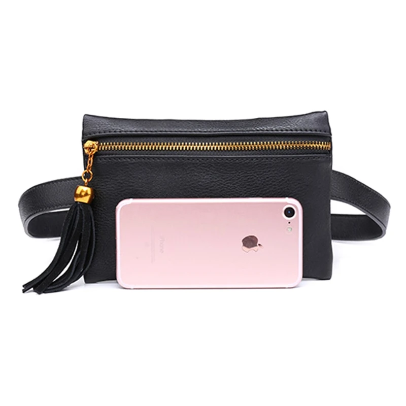 

Women Fashion Tassel Waist Pouch Belt Bags Trendy Fanny Pack Travel Wallet Case