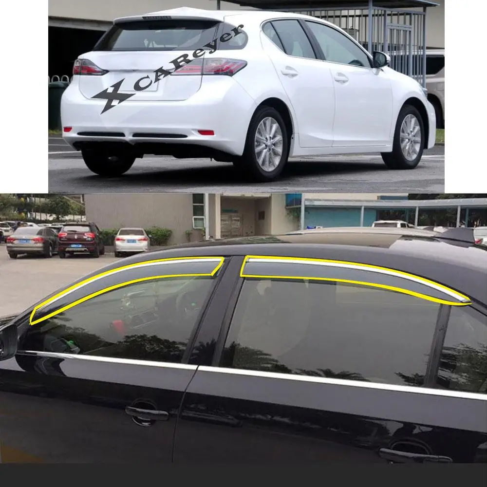 

Sticker Plastic Awnings Window Glass Wind Visor Rain/Sun Guard Vent Protector For LEXUS CT (A10) CT200 CT200H 2012-2018