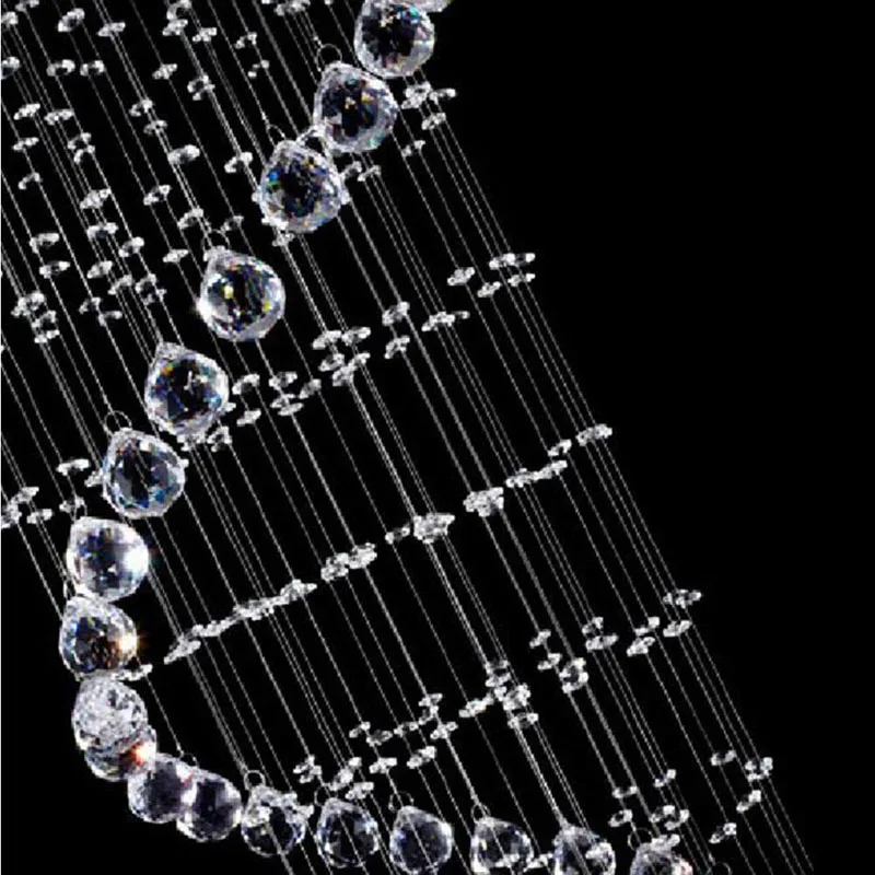 

New Modern LED K9 Crystal Chandelier villa luxury Crystal Chandelier Double Staircase lamp Living room lights
