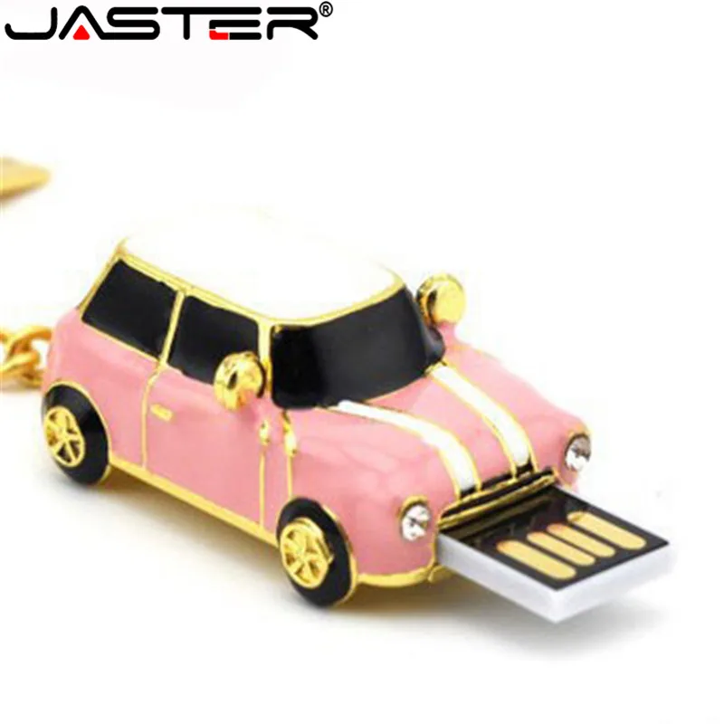 Корабль флеш-накопитель Mini Cooper автомобильный стиль USB флэш-накопитель 8 ГБ USB 2,0 Flash Memory Stick диск 16 Гб оперативной памяти, 32 Гб встроенной памяти, привод с цепочкой для ключей