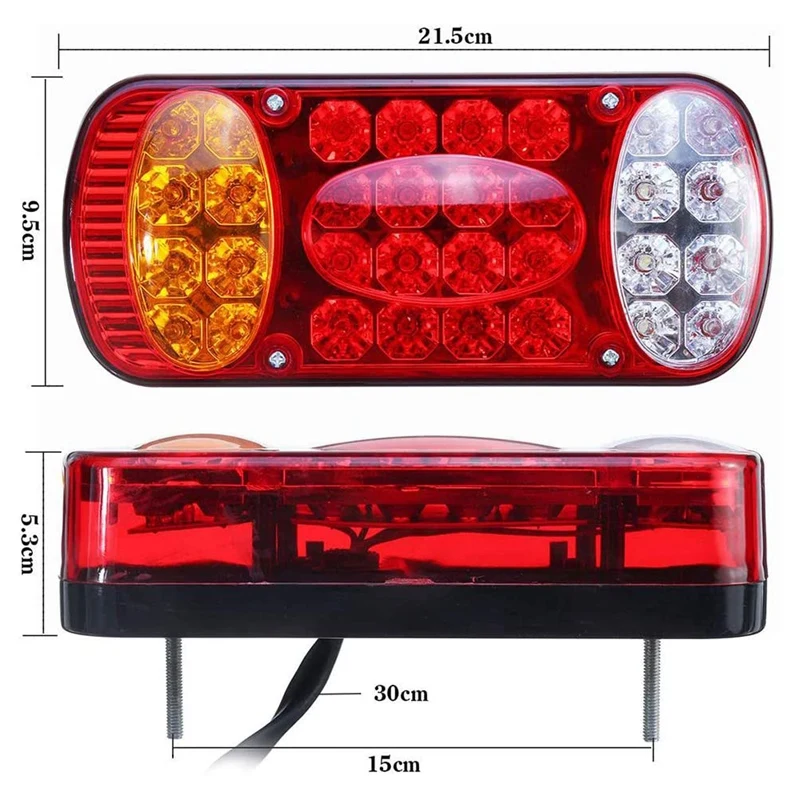 

AU04 -12V 32LED Tail Light Rear Brake Signal Light Suitable for Trailer Trucks