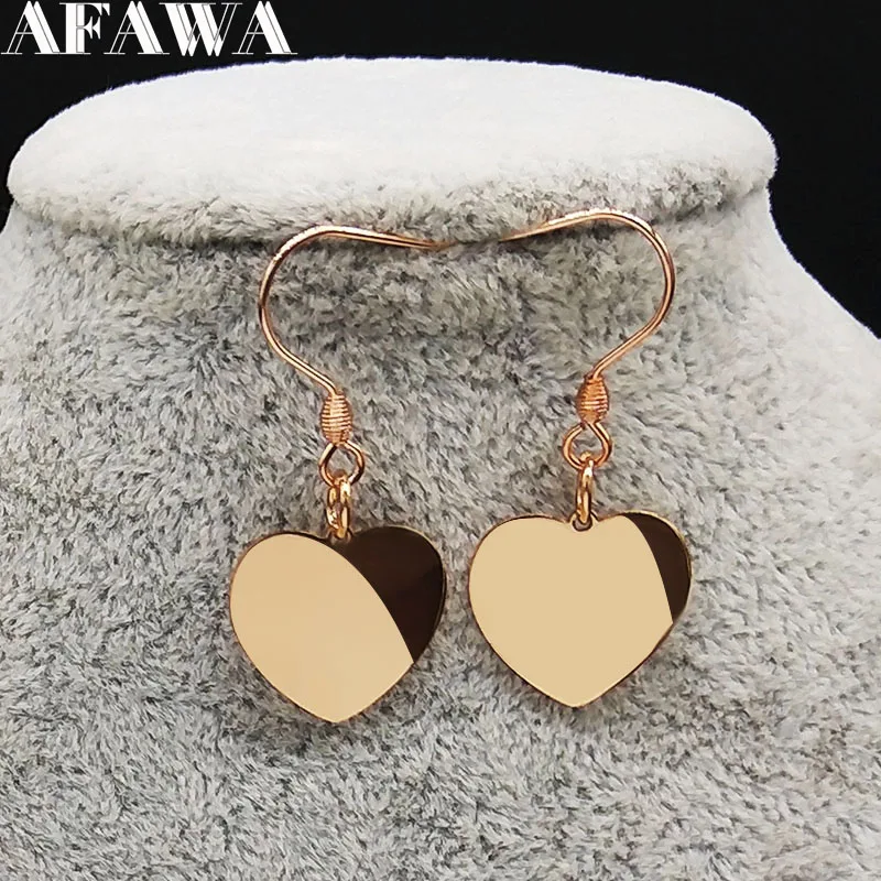 2021 маленькие серьги подвески из нержавеющей стали в форме сердца для женщин