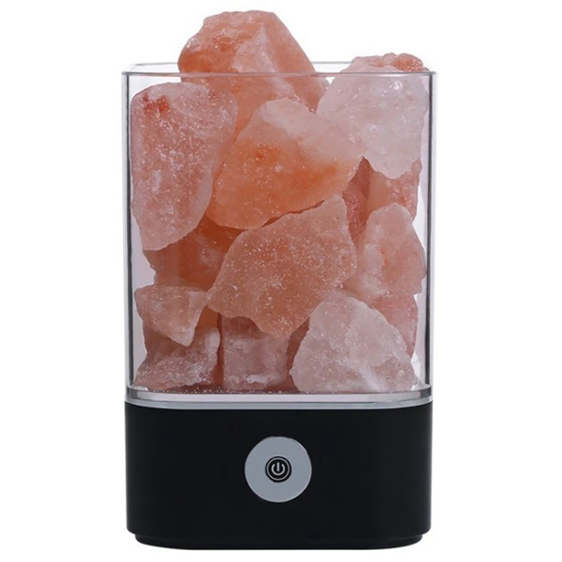 

USB LED Crystal Salt Light Natural Air Purifier Relieve Fatigue Stress Mood Creator Indoor Warm Lighting Lava Lamp