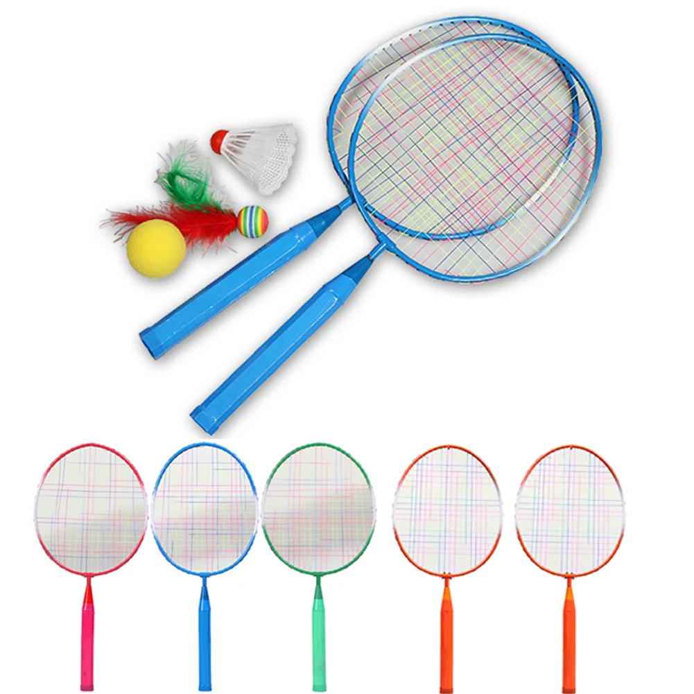 

Newly 1 Pair Children Tennis Badminton Rackets Ball Set Sports Family Game Toy Kids Badminton Rackets S66