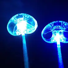 Flash Glow LED Braid Hairpin Novelty Decoration for Wedding Party, Hair Extension by optical fiber