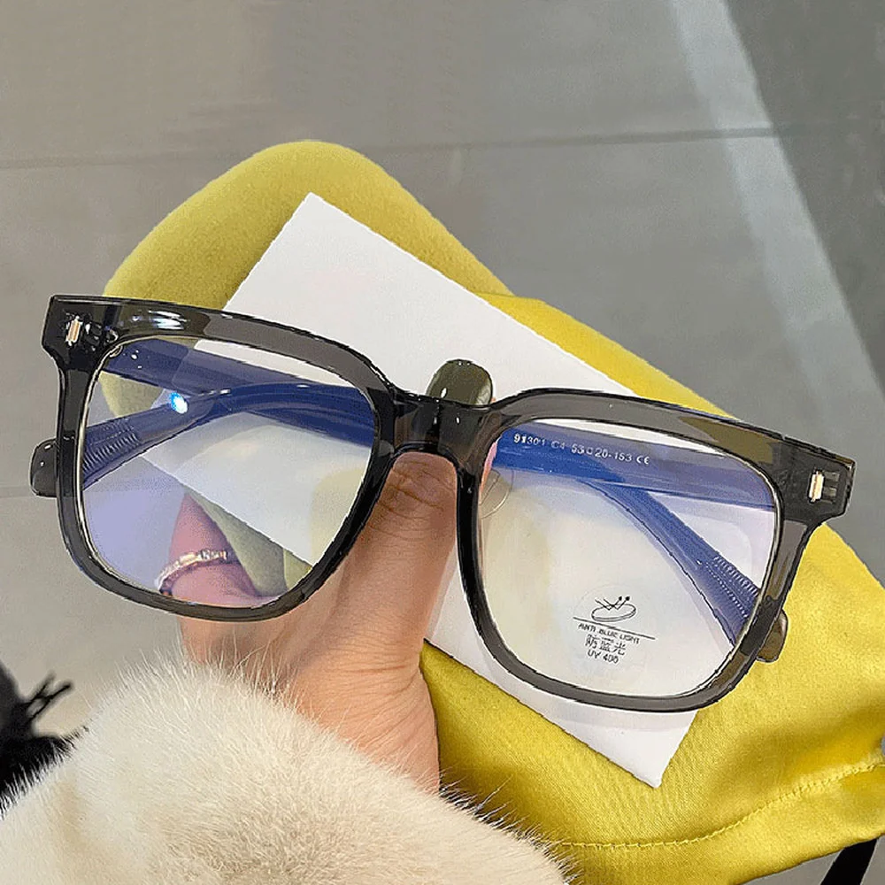 

Transparent Lenses Computer Glasses Frame Women Men Anti Blue Light Square Eyewear Blocking Glasses Optical Spectacle Eyeglass