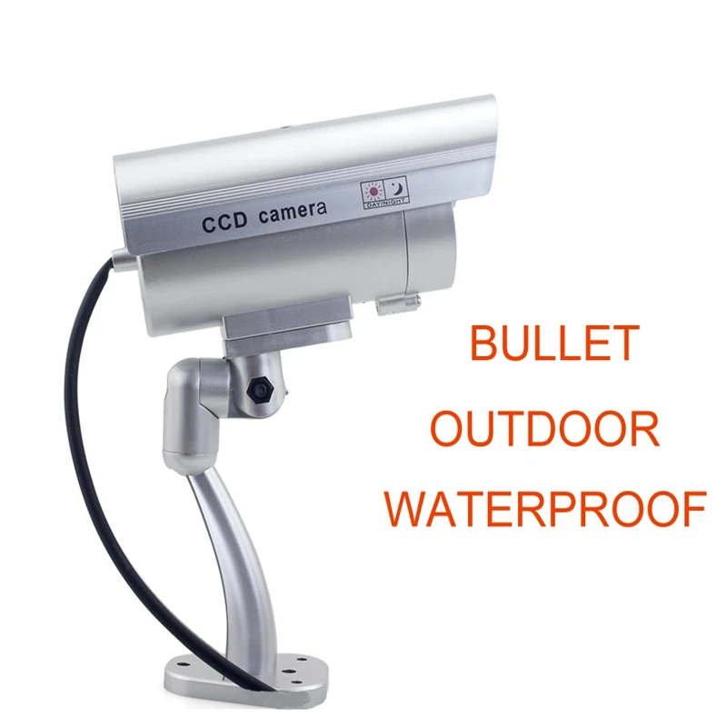 Dummy Fake Bullet Camera Outdoor Indoor Security Cctv Surveillance Waterproof Flashing Red Led | Электроника