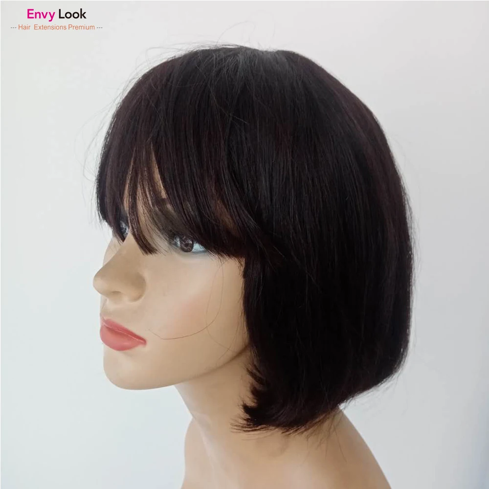 

Envy Look Human Hair Straight bob Frontal Wigs 150 Density Brazilian Short Full Machine Made wig Short For Black Women Salon