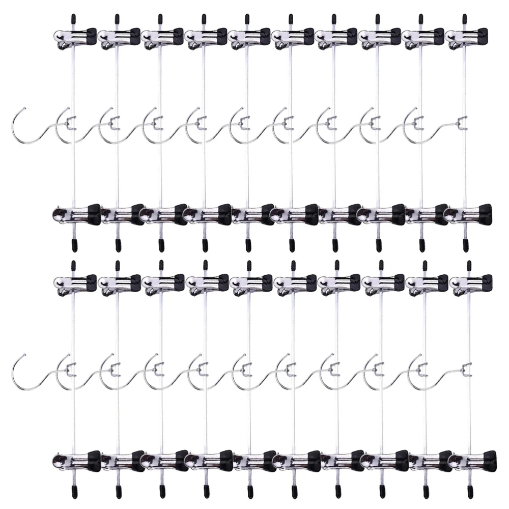 

10pcs Multifunction Stainless Steel Hangers Non-Slip Drying Clothes Hanger with Movable Clips