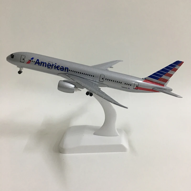 20CM 706 20 см Американская авиакомпания Boeing 787 модель самолета США B777 модель самолета 16 см литая под давлением металлическая Игрушечная модель самолета - Цвет: 20CM 706