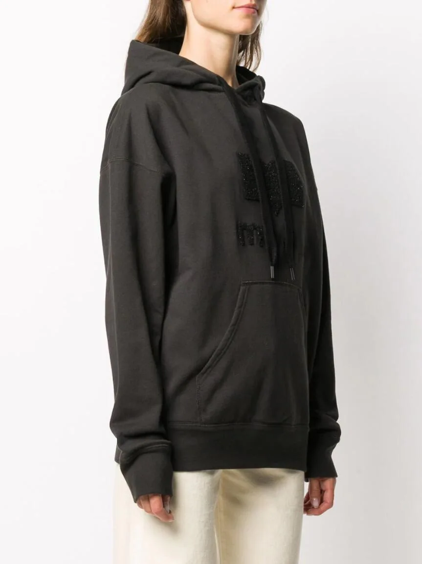 

2020 Autumn and Winter Clothes Pure Cotton Plus Velvet Sweater Women Casual Loose Pocket Printed Hoodie